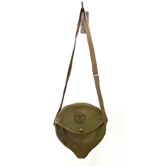 VTG 1950s Boy Scouts of America Mess Kit Bag Canvas Snap Closure Shoulder Strap - Picture 11 of 13